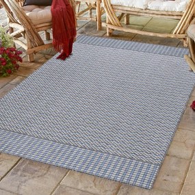 Dywan zewnętrzny Sunny wzór szaro - niebieski 200 cm x 290 cm