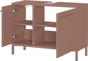 Brązowa szafka pod umywalkę z matowym wykończeniem 80x59 cm Laurino – Germania