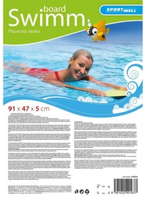 Sportwell Deska pływacka, 91 x 47 x 5 cm
