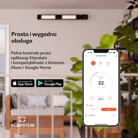 Blumfeldt Cosmic Beam Smart 3000W Promiennik Podczerwieni na Ścianę Czarny