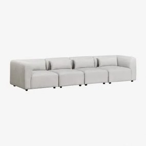 Sofa Modułowa Fogler 4-częściowa Tkaniny Jasnoszary - Sklum