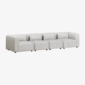 Sofa Modułowy 4-częściowy Fogler Tkaniny Jasnoszary - Sklum