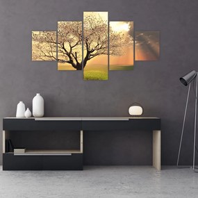 Obraz drzewa na łące (125x70 cm)