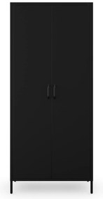 Szafa na ubrania metalowa loftowa czarna: Modern FLAVIO 800 x 1850 x 450 mm