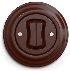 Kliklap - Retro łącznik szeregowy z ramką nr 5, brązowy