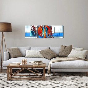 Obraz przedstawiający starożytną osobę (z zegarem) (90x30 cm)