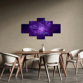Obraz nowoczesnej niebieskiej abstrakcji (125x70 cm)