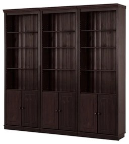 Brązowy regał z litego drewna sosnowego 222x223 cm Anita – Støraa