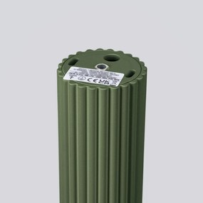 Plafon KARBON 60 zielony oliwkowy ryflowany SOLLUX  LIGHTING