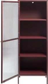 Czerwona metalowa witryna 58x160 cm Bronco – Unique Furniture