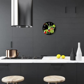Zegar ścienny okrągły Limonka truskawki