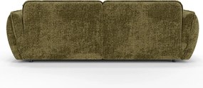 Zielony narożnik z tkaniny szenilowej (prawostronny/z szezlongiem) Nelia – Ropez