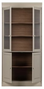 Szara witryna z litego drewna sosnowego 105x215 cm Chow – vtwonen