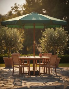 Klasyczny parasol ogrodowy piaskowa biel E3-K30