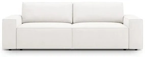 Biała rozkładana sofa z materiału bouclé 247 cm Jodie – Micadoni Home