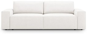 Biała rozkładana sofa z materiału bouclé 247 cm Jodie – Micadoni Home