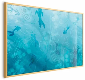 Plakat Japoński staw 90x60 cm z ramą złotą bez marginesu ARTGEIST B