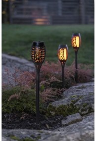 Zestaw 3 ogrodowych lamp solarnych LED Star Trading Flame, wys. 40 cm
