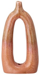 Pomarańczowy dekoracyjny kamionkowy wazon Bloomingville Baldrian, wys. 24,5 cm