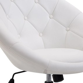 Homcom Krzesło Fotel Obrotowy Z Regulacją Wysokości Biały