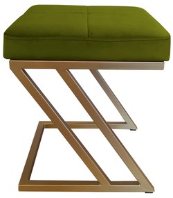 Pufa ZETA LOFT taboret podnóżek podstawa złota BL75