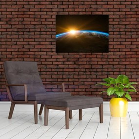 Obraz planety Ziemi z kosmosu (70x50 cm)