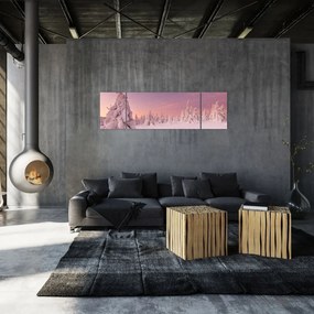 Obraz - Drzewa pod warstwą śniegu (170x50 cm)