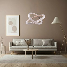 LAMPA WISZĄCA LED MS011-CP Różowe Złoto 59cm