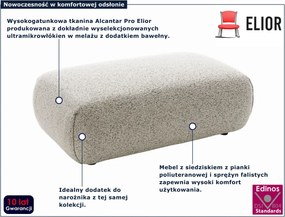 Beżowy prostokątny puf do narożnika N5-P12