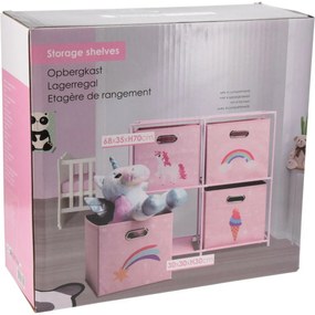 Storage Solutions Szafka dziecięca z 4 pojemnikamido przechowywania, 68 x 35 x 70 cm