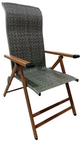 Fotel ogrodowy rozkładany Emma popiel PATIO II GAT