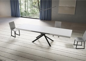 Stół rozkładany Niket 200/304x90 cm nogi biały jesion antracyt