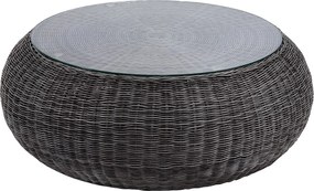 Stolik ogrodowy WHITEHEAVEN z technorattanu w kolorze szarym