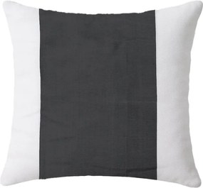 Bawełniana poszewka na poduszkę TIRSO POLY 45x45 cm, szaro-biała