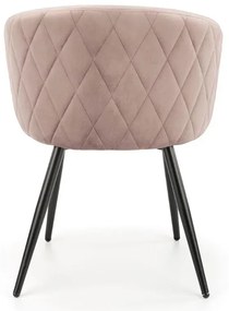 Krzesło tapicerowane K430 VELVET beżowe HALMAR