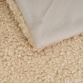 Beżowy koc z materiału sherpa 130x160 cm Sherpa – Casa Selección