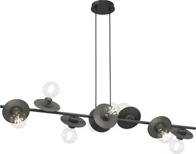 Czarna duża lampa wisząca z regulacją - 4X D160 S4-G07