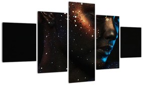 Błyszczący obraz kobiety (125x70 cm)