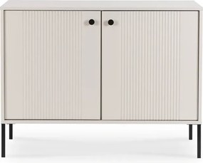 Komoda do Salonu SOFT 104 cm Kaszmir Ryflowana Dwudrzwiowa Nowoczesna