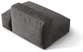 Szary aksamitny moduł sofy (prawostronny) Martina – Micadoni