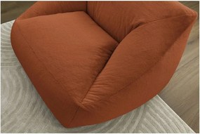 Pomarańczowy worek do siedzenia z imitacji futra Lilibet – Bobochic Paris