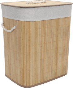 Bambusowy kosz na pranie z wyjmowanym workiem SANA, 60 l
