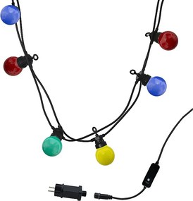 Girlanda LED Party Guinguette 10 kolorowych kul 5,7m łączona IP44 do wnętrz i na zewnątrz