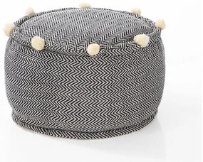 Czarno-biały puf Canazei – Tomasucci
