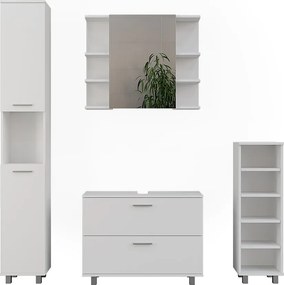Zestaw mebli łazienkowych biały 80.2x33x60.8 ilias