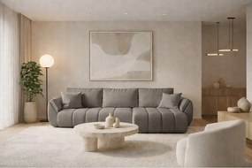 Narożnik z funkcją spania i pojemnikiem TOKYO PREMIUM, tkanina Wind, Brązowoszary, Prawy