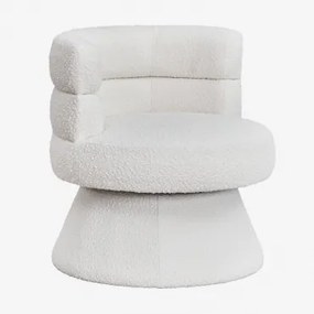 Fotel Z Tkaniny Protea Bouclé Bouclé White - Sklum