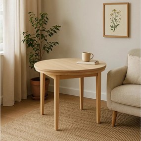 Stół okrągły 100 cm Bord drewniany, kolor sosnowy