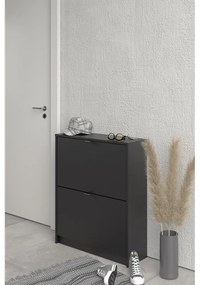 Czarna uchylna szafka na buty Shoes – Tvilum