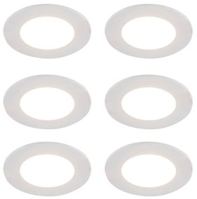 Zestaw 6 białych reflektorów wpuszczanych z LED Dim to Warm 7W IP65 - Blanca